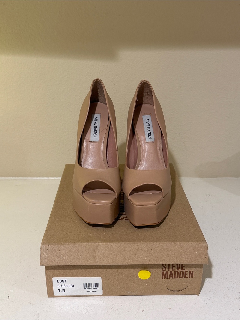 Steve Madden Blush Open-Toe Platform Pumps